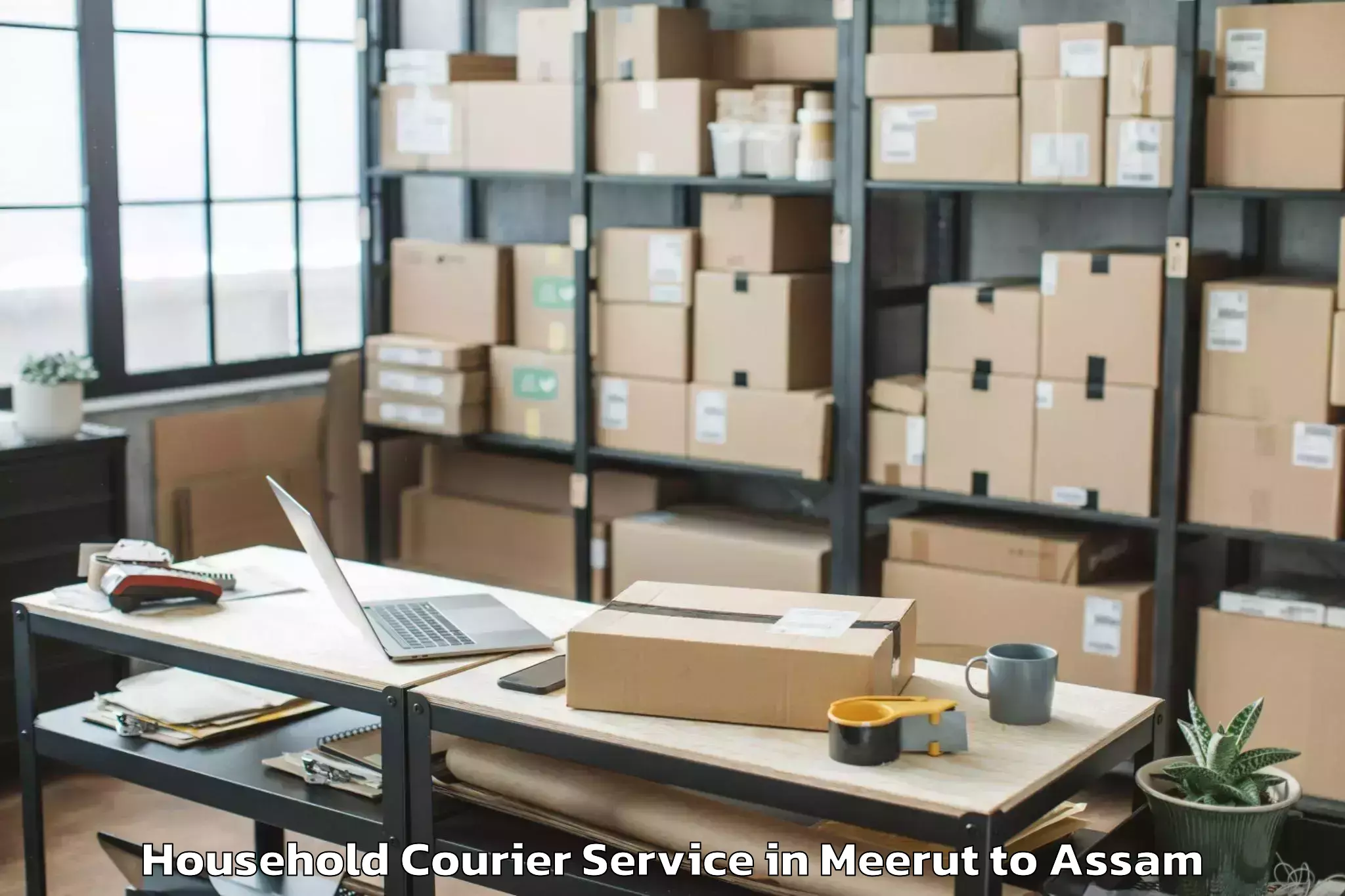 Expert Meerut to Narayanpur Lakhimpur Household Courier